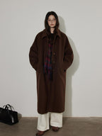 Lofi choose High Waist Casual Zipper Fly Cotton Blend Women Beige Brown Wide Leg Pants