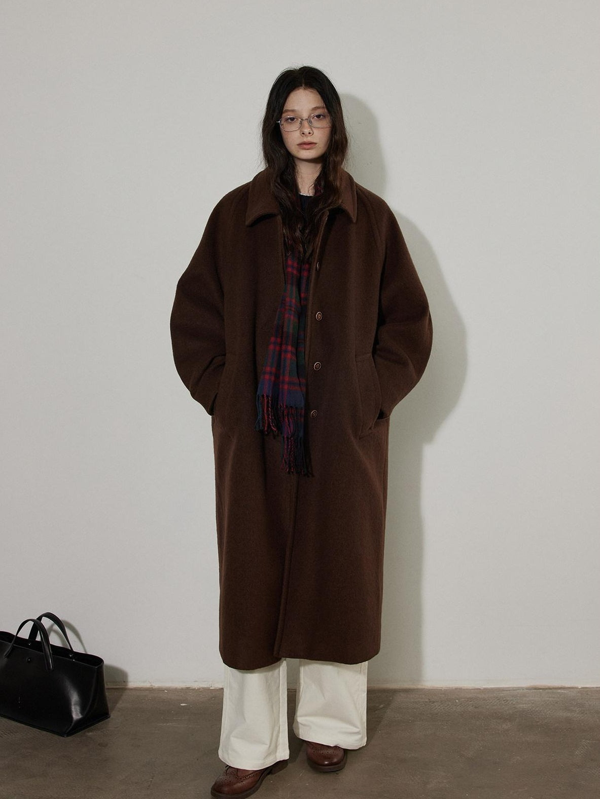 Lofi choose High Waist Casual Zipper Fly Cotton Blend Women Beige Brown Wide Leg Pants