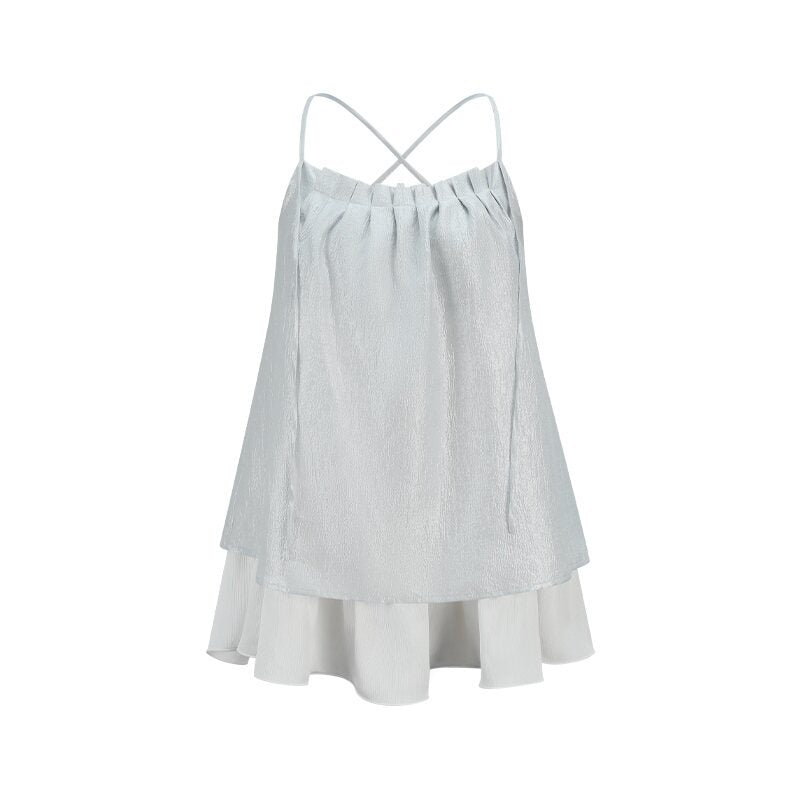 someone_sometimes_Original_Design_Ruffle_Trim_Loose_Fit_Lyocell_Blend_Women_Solid_Color_Camisoles_MISSTT
