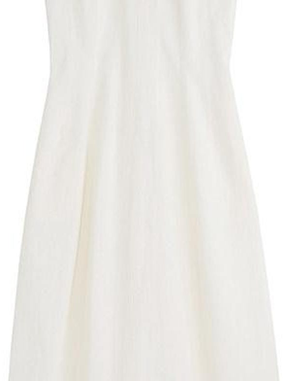 fano High Waist Sleeveless Minimalist Office A Line Cotton Blend Maxi Dresses