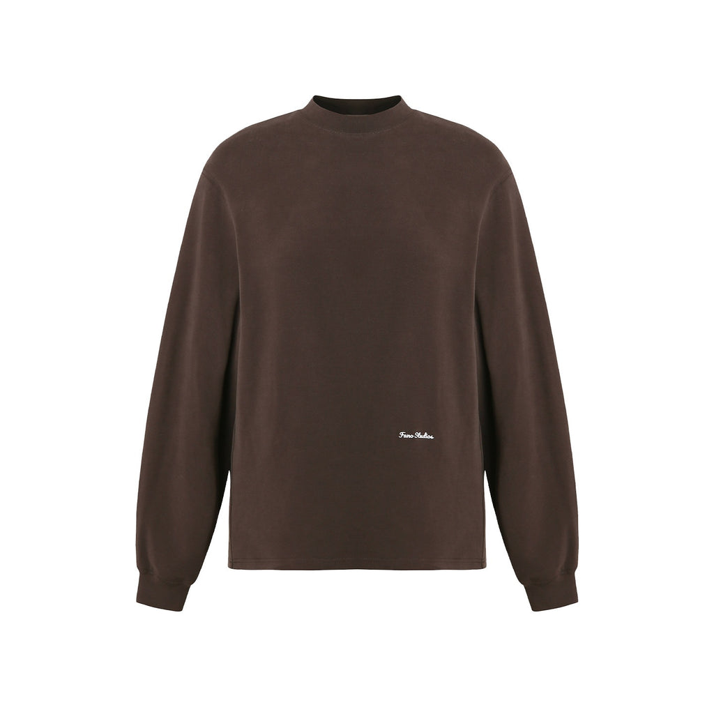 fano_Embroidered_Cotton_Blend_Relaxed_Loose_Womens_Casual_Long_Sleeve_T-Shirts_MISSTT