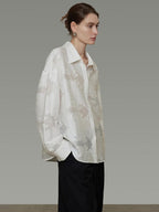unspoken Breathable Lyocell Loose Fit Button Cardigan Women Work White Long Sleeve Shirts