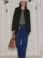 Lofi choose High Waist Distressed Vintage Blue Relaxed Cotton Zip Fly Womens Wide Leg Jeans