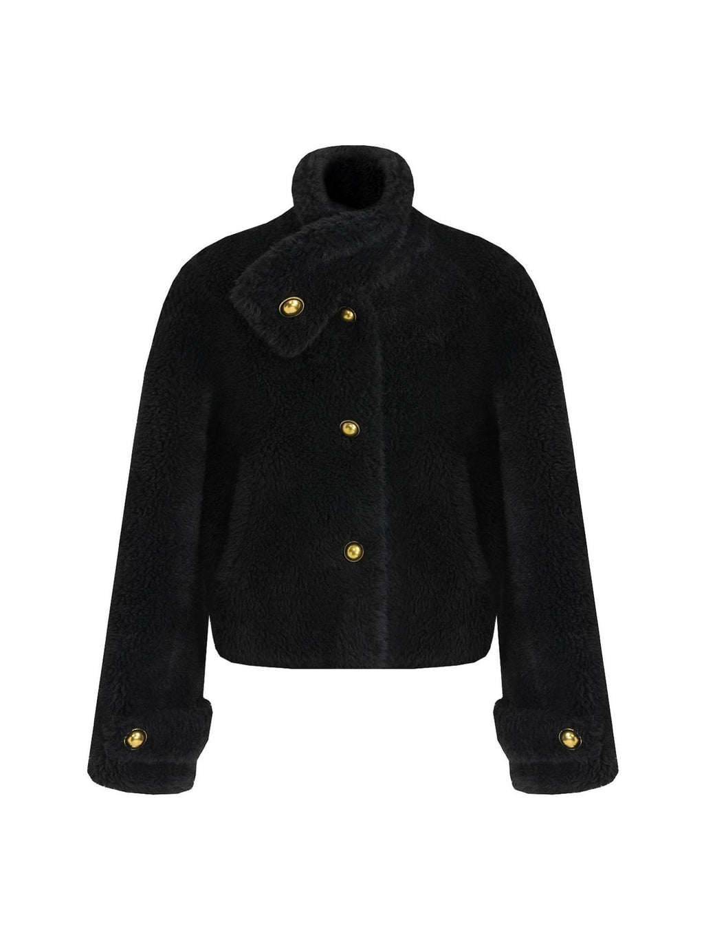 unspoken Warm Sculpted Tailoring Minimal Commuter Loose High Waist Wool Blend Short Coat