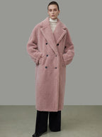 unspoken Thick Warm Tailored Straight Cut Double Breasted Long Women Wool Coats