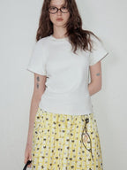 fano Soft Cotton Korean Slim Crew Neck Short Sleeve Women Crop Tee Basic Crop Tops