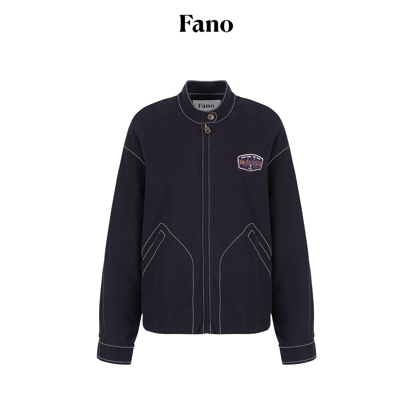 fano_Insulated_Loose_Fit_Korean_Commuter_Stand_Collar_Zip_Front_Navy_Puffer_Jackets_MISSTT