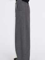 fano Soft Stretch Knit Natural Waist Straight Leg Casual Women Dark Gray Sweatpants