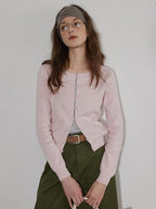 Lofi choose Cozy Button Front Relaxed Office Women Knit Long Sleeve Round Neck Cardigans