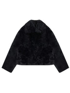 unspoken Black Minimalist Office Relaxed Fit Long Sleeve Young Women Short Coat