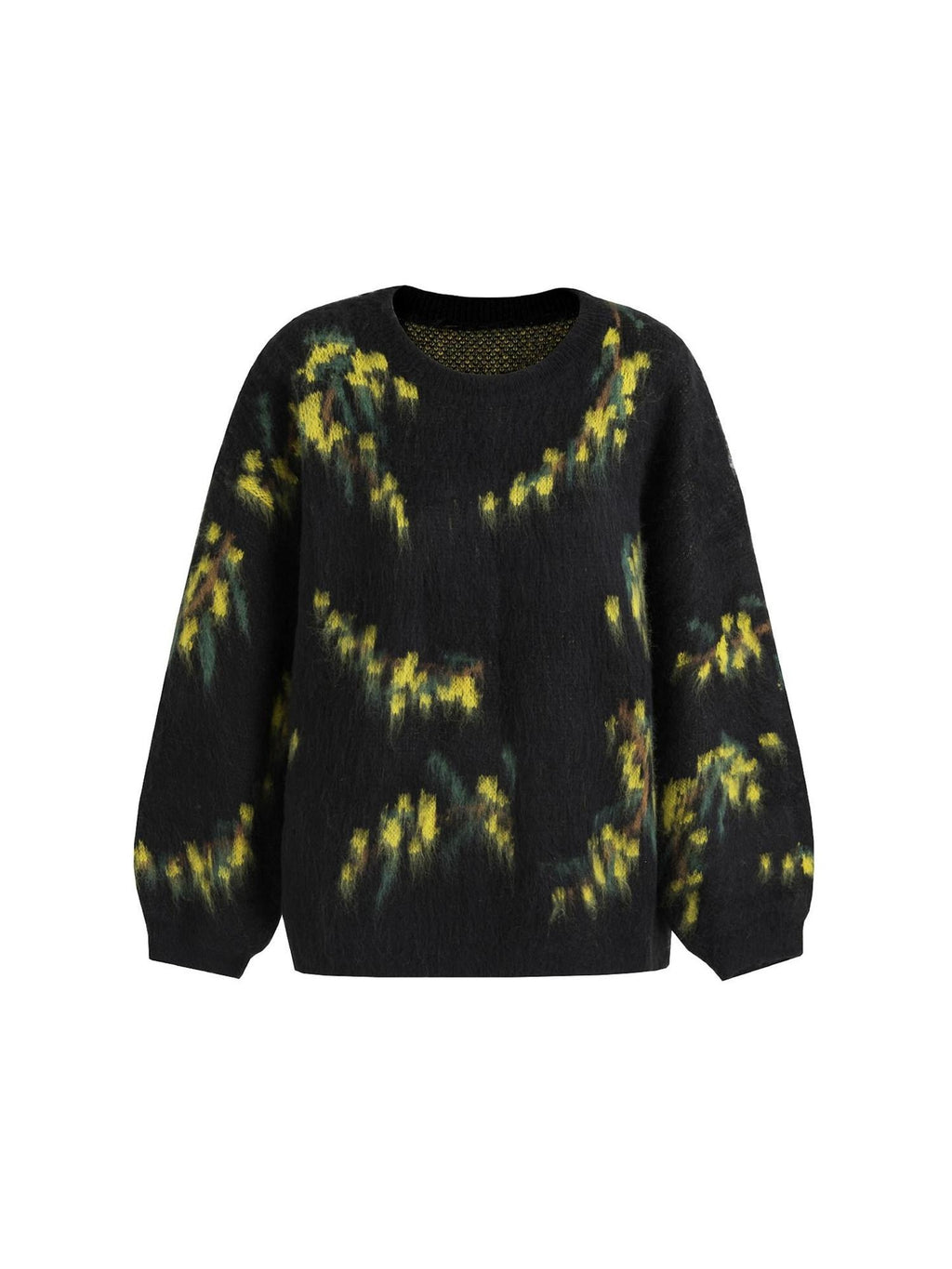 unspoken Thermal Commuter Loose Colorblock Womens Wool Blend Knit Sweaters