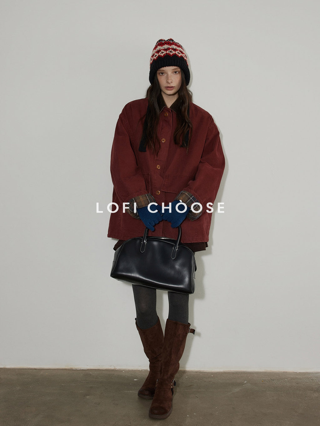 Lofi choose Warm Thick Cotton Commuter Loose Fit Single Breasted Button Front Puffer Jackets