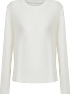 fano Soft Faux Cashmere Commuter Loose Fit Women Round Neck Long Sleeve T-Shirts