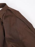 audreyyang Soft Modal Blend Casual Loose Cropped Zip Long Sleeve Women Olive Bomber Jackets
