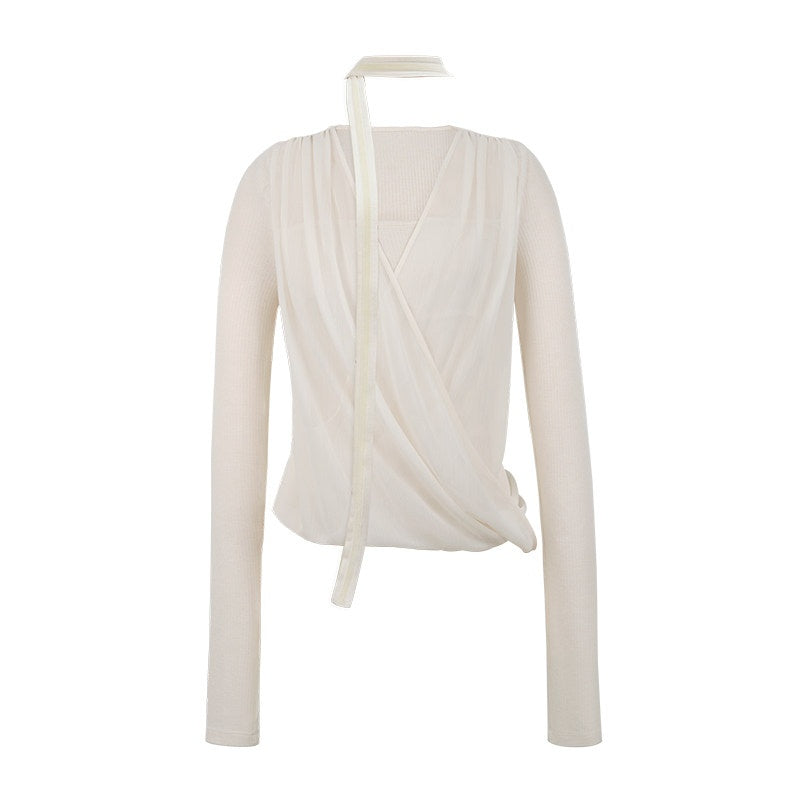 someonesometimes Soft Wool Blend Slim Round Neck Long Sleeve Women Almond Beige Knit Cardigans