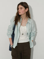 Lofi choose Pure Cotton Loose Fit Commuter Long Sleeve Collared Button Women Casual Shirts