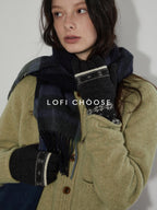Lofi choose Soft Thick Loose Solid Knit Button Crewneck Long Sleeve Office Women Cardigans