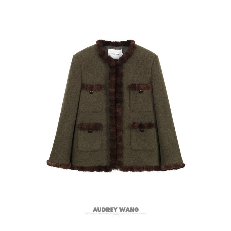 audreyyang_Insulated_Loose_Fit_Hooded_Wool_Blend_Hidden_Button_Beech_Green_Cropped_Jackets_MISSTT