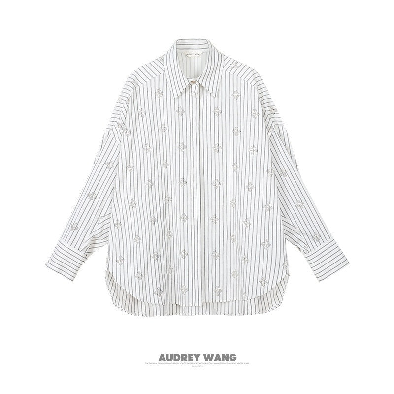 audreyyang_Holds_Shape_Casual_Loose_Colorblock_Striped_Drop_Shoulder_Women_Cotton_Shirts_MISSTT
