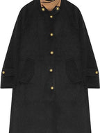 fano Insulated Minimalist Commuter Straight Raglan Sleeve Women Poly Blend Long Coats