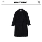 audreyyang_Warm_Thick_Vintage_Loose_Fit_Stand_Collar_Lambswool_Trim_Women_Black_Wool_Coats_MISSTT
