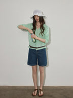 Lofi choose Soft Acrylic Blend Hooded Button Loose Fit Commuter Women Knit Cardigans
