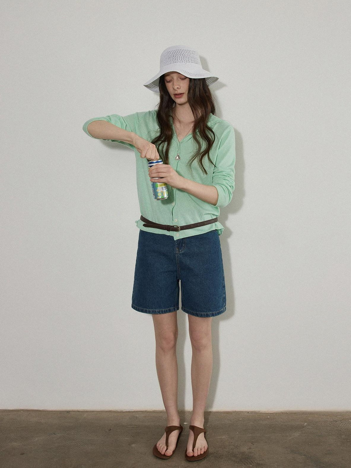 Lofi choose Soft Acrylic Blend Hooded Button Loose Fit Commuter Women Knit Cardigans