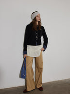 Lofi choose Soft Acrylic Loose Commuter Round Neck Button Long Sleeve Women Knit Cardigans