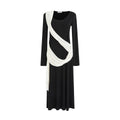 unspoken_Slimming_High_Waist_A_Line_Knit_Long_Sleeve_Workwear_Black_Women_Maxi_Dresses_MISSTT