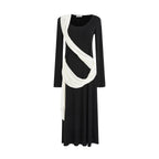 unspoken_Slimming_High_Waist_A_Line_Knit_Long_Sleeve_Workwear_Black_Women_Maxi_Dresses_MISSTT