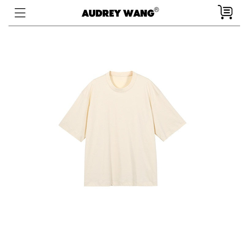 audreyyang_Pure_Cotton_Loose_Commuter_Round_Neck_Mid_Sleeve_Women_Long_Sleeve_T-Shirts_MISSTT