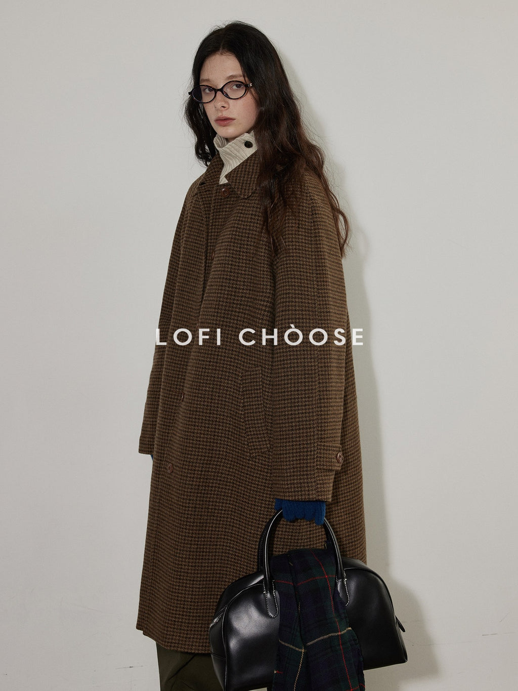 Lofi choose Cozy Thick Commuter Loose Fit Long Sleeve Women Solid Oatmeal Grey Sweaters
