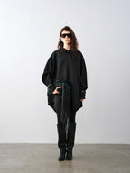 audreyyang Wrinkle Resistant Minimalist Loose Fit Turn Down Collar Women Polyester Shirts