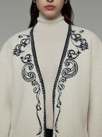 unspoken 3D Tailored Clean Minimalist Loose Fit Women Office White Polyester Short Coat