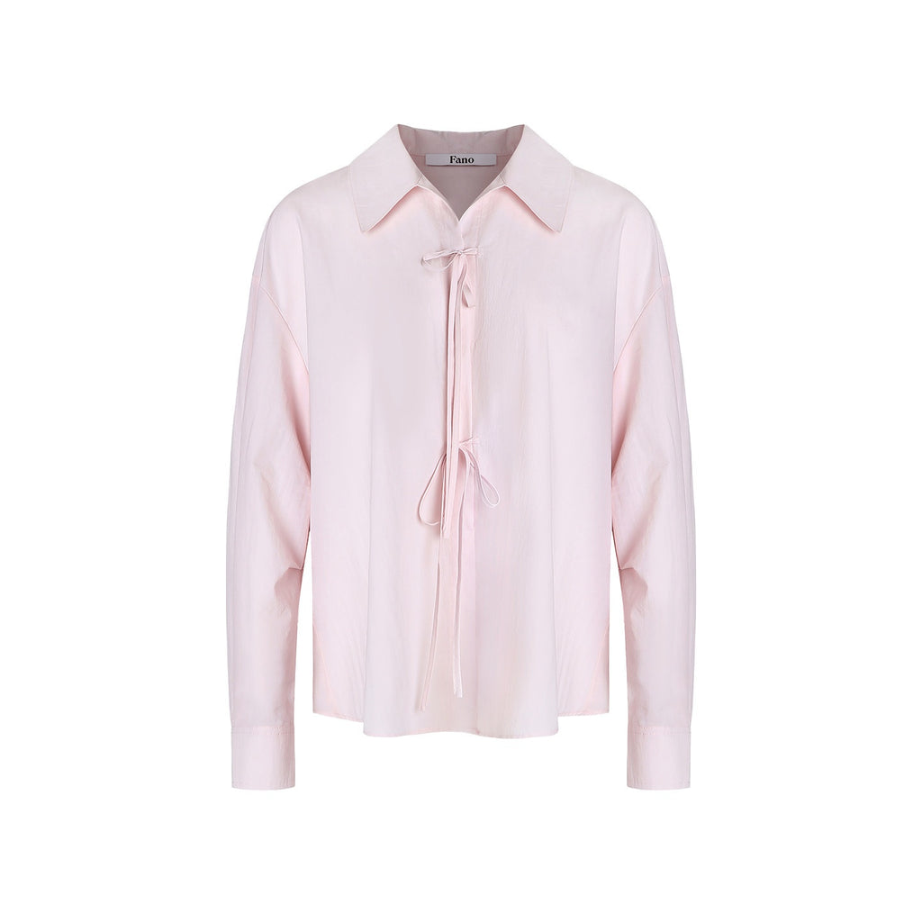 fano_Shape_Retention_Lyocell_Blend_Korean_Work_Loose_Turn_Collar_Pink_Women_Blouses_MISSTT