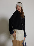 Lofi choose Soft Acrylic Loose Commuter Round Neck Button Long Sleeve Women Knit Cardigans