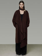 unspoken 100 Percent Sheep Wool Mid Length Relaxed Minimalist Workwear Wool Coats
