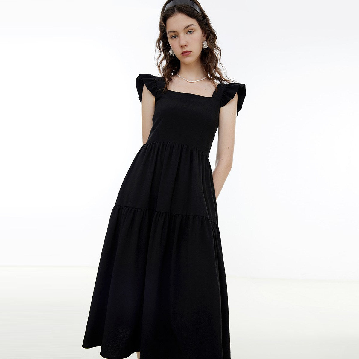 fano_High_Waist_Ruffle_A_Line_Square_Neck_Office_Casual_Maxi_Dresses_MISSTT