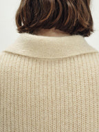 someonesometimes Soft Mohair Wool Blend Slim Short Lapel Buttoned Women Knitwear Cardigans