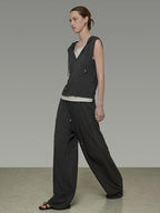 unspoken Soft Viscose Short Sleeve Hooded Casual Long Pants Top & Pants Sets