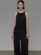 unspoken Soft Fine Knit Two Piece Minimalist Women Black Layered Knitwear Cardigans