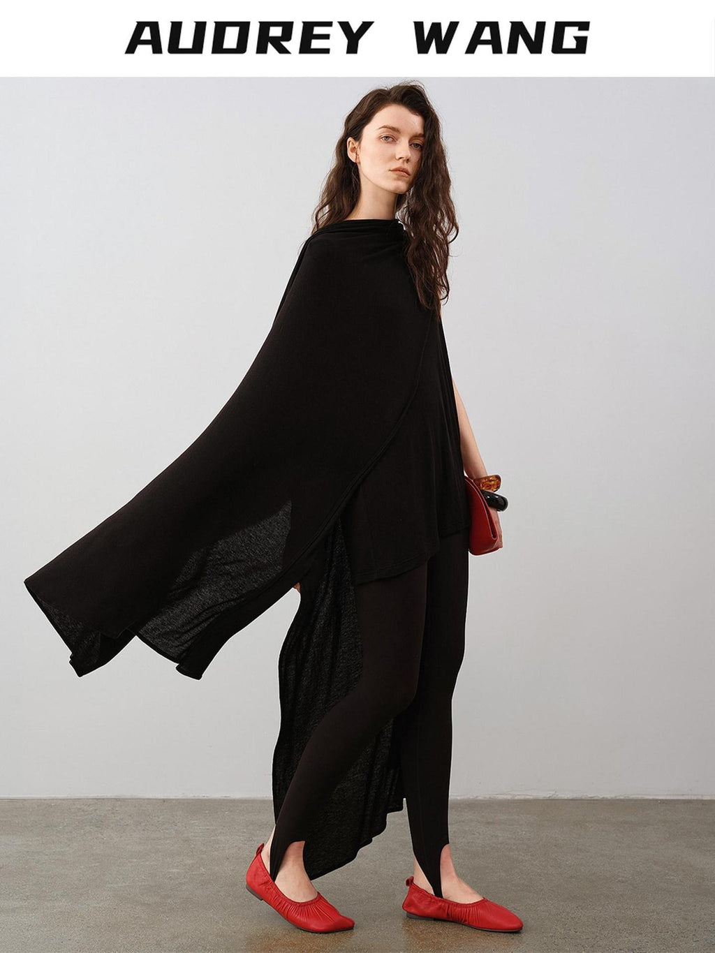 audreyyang Lyocell Wool Blend Loose Sleeveless Pullover Stirrup Leggings Top & Pants Sets