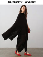 audreyyang Lyocell Wool Blend Loose Sleeveless Pullover Stirrup Leggings Top & Pants Sets