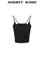 audreyyang Slim U Neck Built In Padding Polyester Blend One Size Versatile Women Camisoles