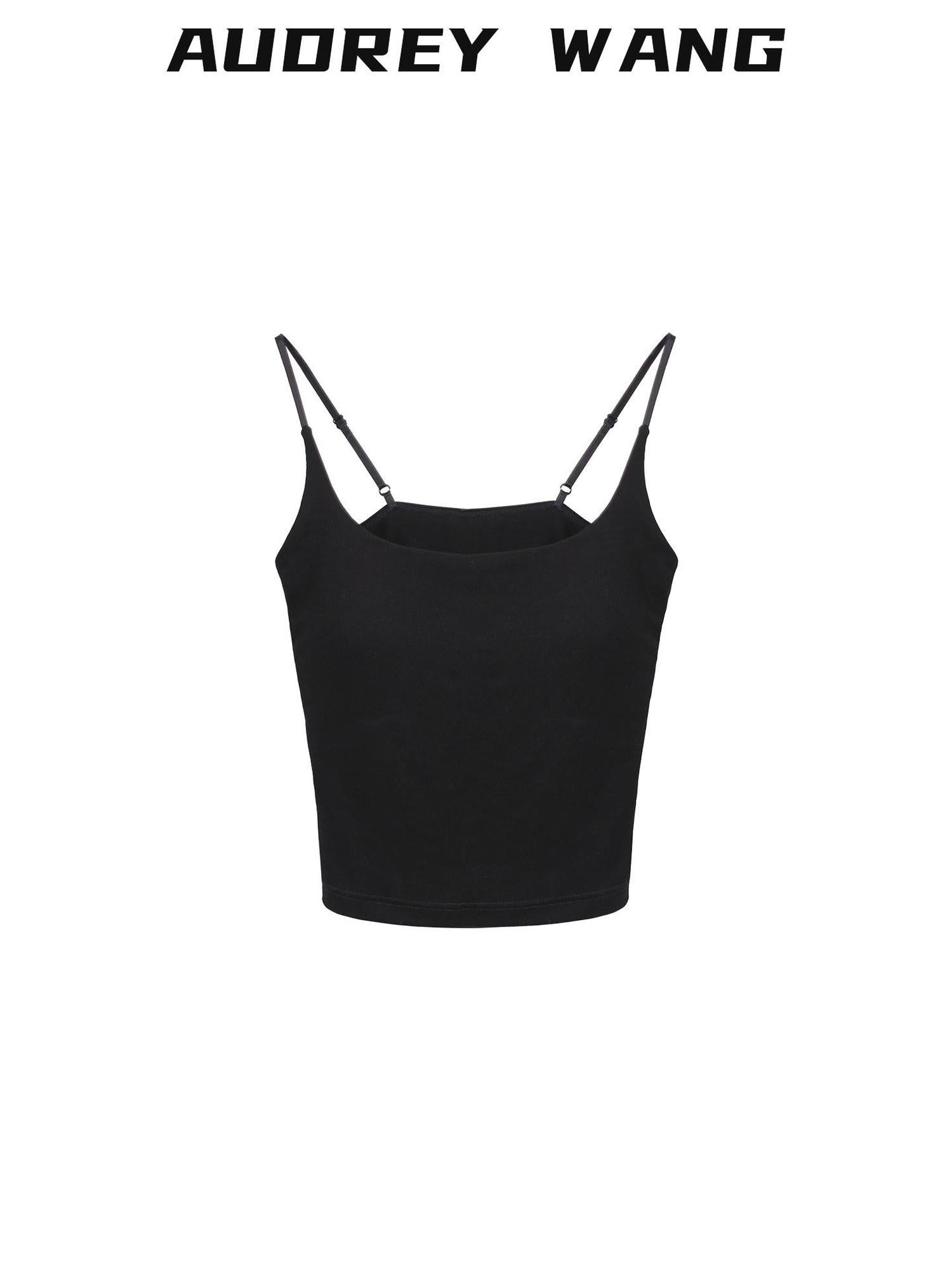 audreyyang Slim U Neck Built In Padding Polyester Blend One Size Versatile Women Camisoles