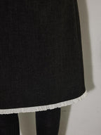 Lofi choose High Waist Office Ready Solid Panel Straight Loose Fit Women Midi Skirts