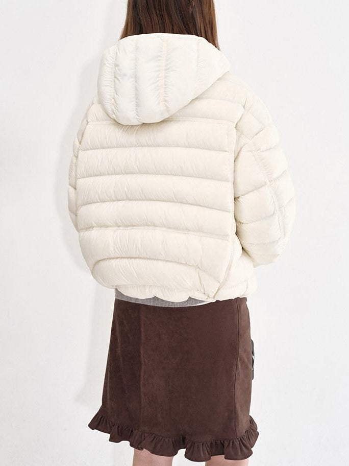 fano Ultra Warm 90 Percent White Duck Down Loose Hooded Unisex Down Jackets
