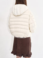 fano Ultra Warm 90 Percent White Duck Down Loose Hooded Unisex Down Jackets