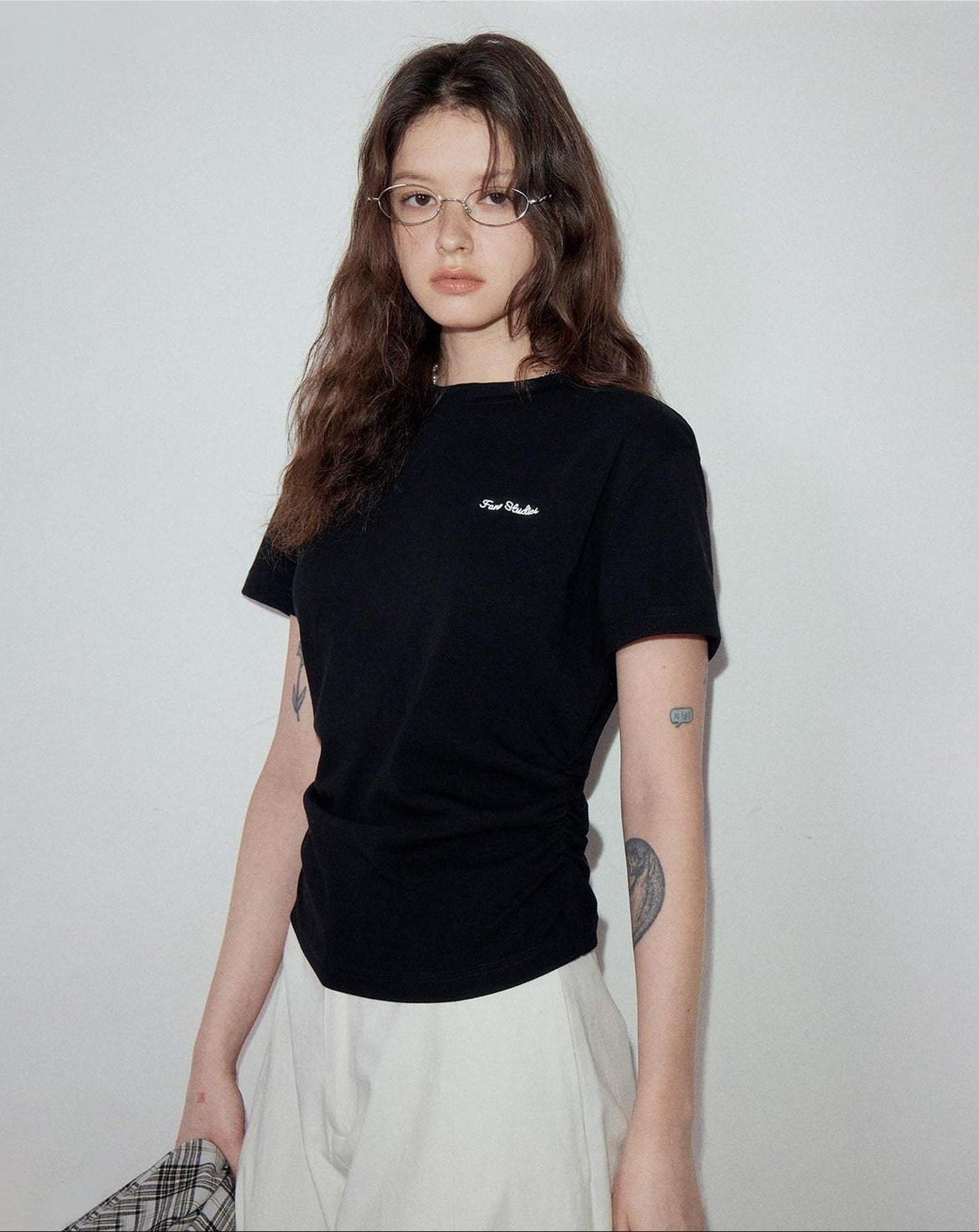 fano Cotton Stretch Slim Fit Korean Round Neck Women Short Sleeve T-Shirts