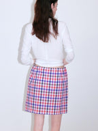 fano Rainbow Plaid Stretch Oversized H Silhouette High Waist Women Tube Tops